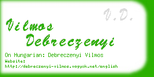 vilmos debreczenyi business card